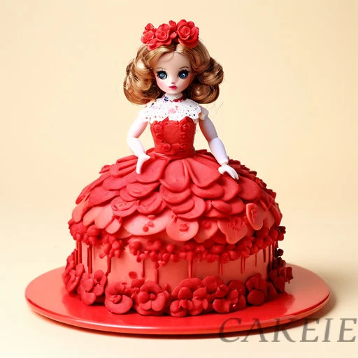 Red Doll Designer Cake